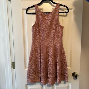 Speechless Pink Lace Midi Dress